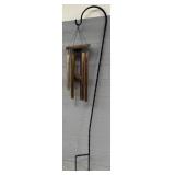 Copper Wind Chime on Twisted Iron Shepherds Hook