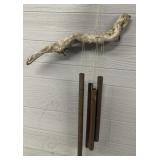 Rustic Driftwood & Brass Wind Chimes