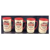 (4) Vintage Taylor Farms Mugs w/ Lids