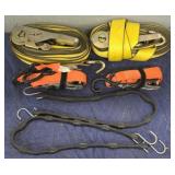 (6) Various Ratchet Straps/Bungie Cords