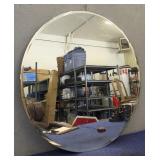 Large Circular Beveled Mirror