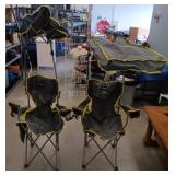(2) Camping Chairs With Top Roofs