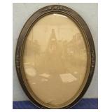 Antique Bubble Glass Picture Frame
