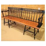 6ft Hitchcock Deacons bench>