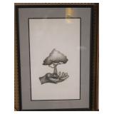 Helping Hand Pen & Ink by >