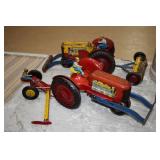 tin litho toy tractors
