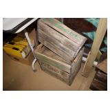 assorted wooden advertising crates>>