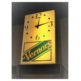 large lighted Vernors clock