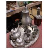 pewter tea set >