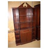 mahogany open china hutch or bookshelf