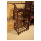 bookshelf with podium type top