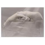 pottery cast hands >