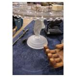 cake plate with hand stem
