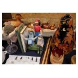 folk art carved Paul Bunyan and Babe