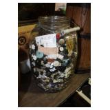 pickle jar full of buttons