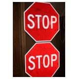 large stop signs