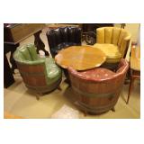 4 Bourbon Barrel Swivel Chairs >>>