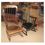 six total of Nichols Hard Rock Maple Rockers >>