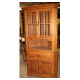 oak corner cabinet