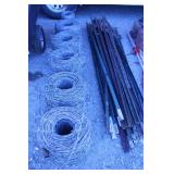 barb wire, T posts