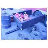 lawn trailer and more gas cans