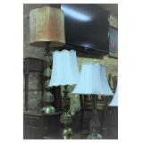 large brass lamps