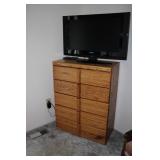 TV oak chest of drawers