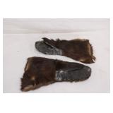 beaver skin sliegh ride mittens