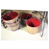 wooden buckets