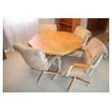 dinette set with rolling chairs