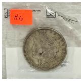6. 1889 Morgan Siver Dollar;