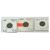 32. 1881, 1889 & 1899 Indian Head Cents/Pennys>