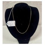 14kt 2.6g 18'  Gold Necklace;