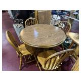 5 pc Oak Dining Set w/ Leaf;