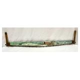 Hand Painted 2 person Saw, Snowy Barn;