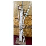 White Birch Birdhouse Display;