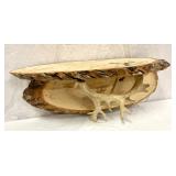 Live Edge & Antler Shelf;