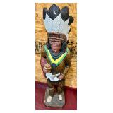 39' tall Plaster Cigar Store Indian;