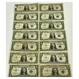 8.) 14- 1957 Silver Certificates; 8.) 14- 1957 Silver Certificates;