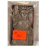 30.) 5 Troy oz Silver Liberty Bar> 30.) 5 Troy oz Silver Liberty Bar>
