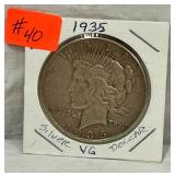 40.) 1935 Peace Dollar; 40.) 1935 Peace Dollar;