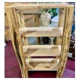 Rustic Log Display Bookshelf; Rustic Log Display Bookshelf;