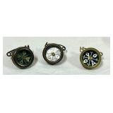 Vintage Brass pin-on Compasses> Vintage Brass pin-on Compasses>