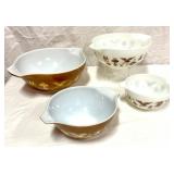Pyrex Early American Nest Bowls; Pyrex Early American Nest Bowls;