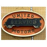United Motors sign; United Motors sign;