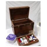 sewing box with threads >
