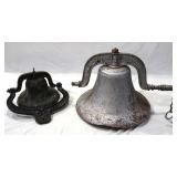 cast iron bells shown for size comparison