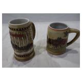 Number 1 and 2 Budweiser Holiday steins