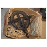 large pulley and rope