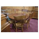 48 inch round oak dining table >